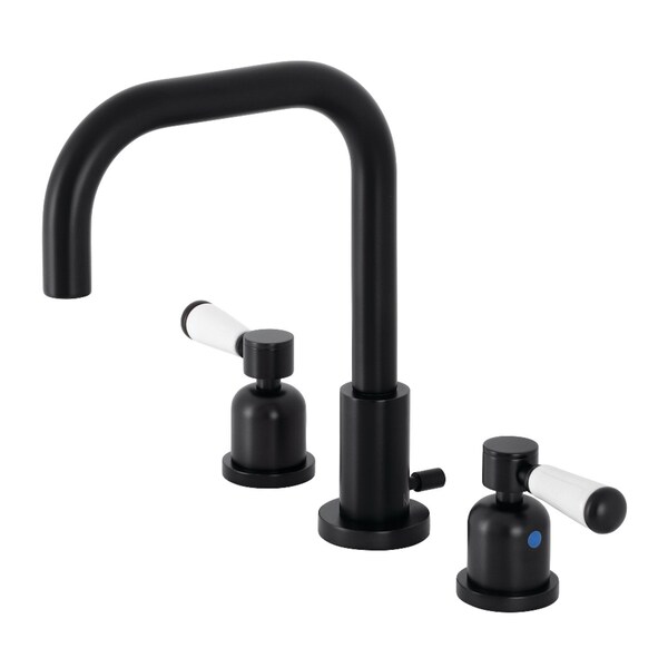 FSC8930DPL Paris Widespread Bathroom Faucet W/ Brass Pop-Up, Matte Blk